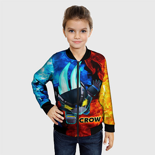 Детский бомбер Brawl Stars CROW / 3D-Черный – фото 4