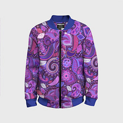 Детский бомбер Фиолетовый этнический дудлинг