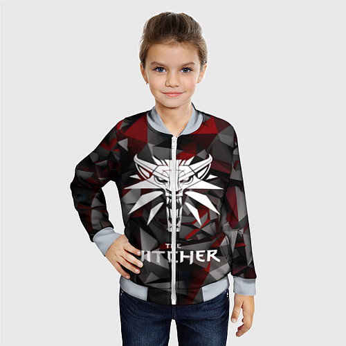 Детский бомбер The Witcher / 3D-Серый – фото 4