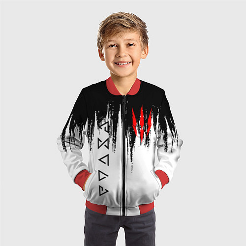 Детский бомбер The Witcher / 3D-Красный – фото 3