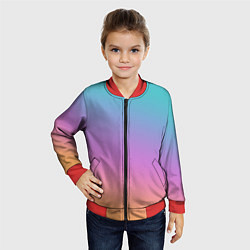 Бомбер детский Градиент, цвет: 3D-красный — фото 2