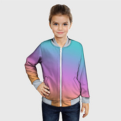 Бомбер детский Градиент, цвет: 3D-серый — фото 2