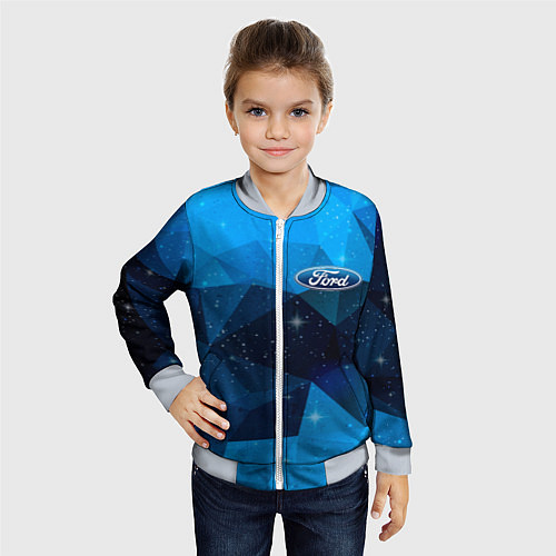 Детский бомбер FORD / 3D-Серый – фото 4