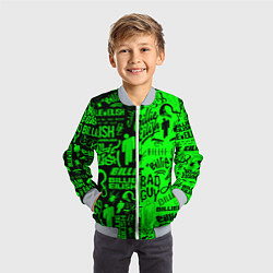 Бомбер детский BILLIE EILISH БИЛЛИ АЙЛИШ, цвет: 3D-серый — фото 2