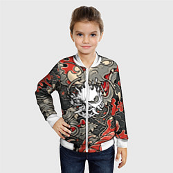 Бомбер детский CYBERPUNK2077 SAMURAI, цвет: 3D-белый — фото 2