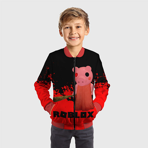 Детский бомбер Roblox Piggy / 3D-Красный – фото 3