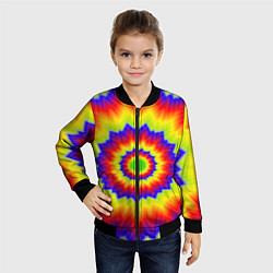Бомбер детский Tie-Dye, цвет: 3D-черный — фото 2
