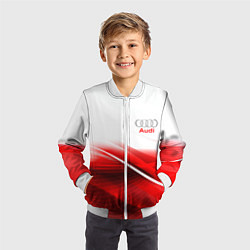 Бомбер детский AUDI, цвет: 3D-белый — фото 2