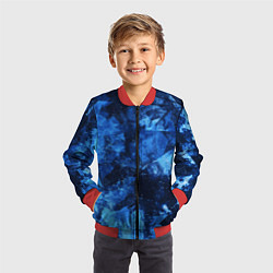 Бомбер детский Blue Abstraction, цвет: 3D-красный — фото 2