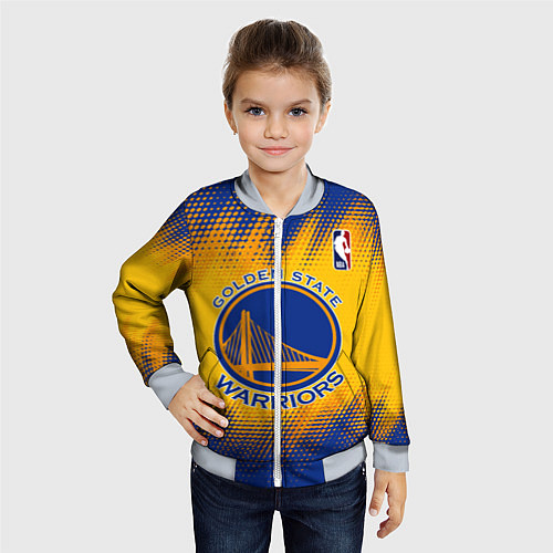 Детский бомбер Golden State Warriors / 3D-Серый – фото 4