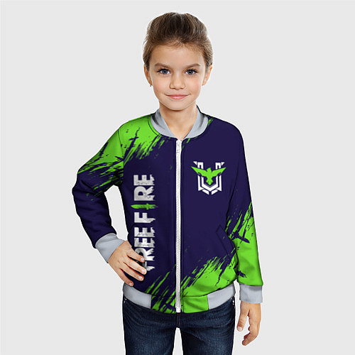 Детский бомбер FREE FIRE ФРИ ФАЕР / 3D-Серый – фото 4