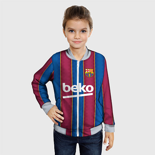 Детский бомбер FC Barcelona 2021 / 3D-Серый – фото 4