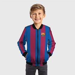 Бомбер детский FC Barcelona 2021, цвет: 3D-черный — фото 2