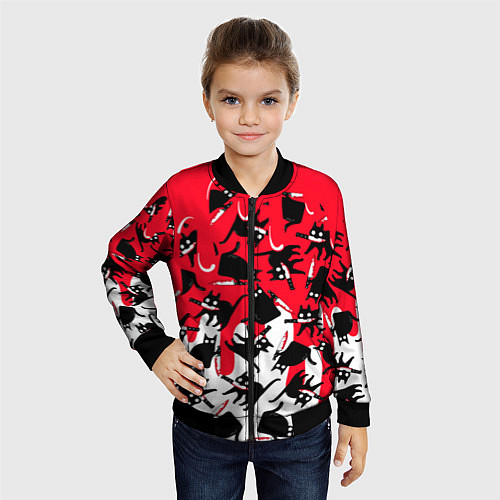 Детский бомбер WHAT CAT / 3D-Черный – фото 4