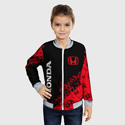 Бомбер детский HONDA ХОНДА, цвет: 3D-серый — фото 2