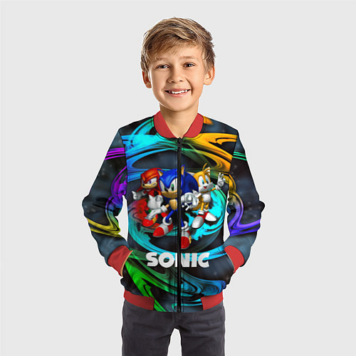 Детский бомбер SONIC TRIO / 3D-Красный – фото 3
