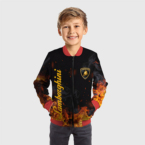 Детский бомбер LAMBORGHINI / 3D-Красный – фото 3