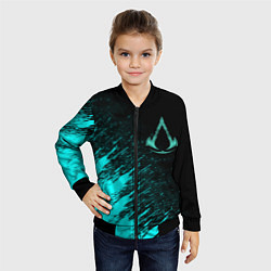 Бомбер детский Assassins Creed Valhalla, цвет: 3D-черный — фото 2