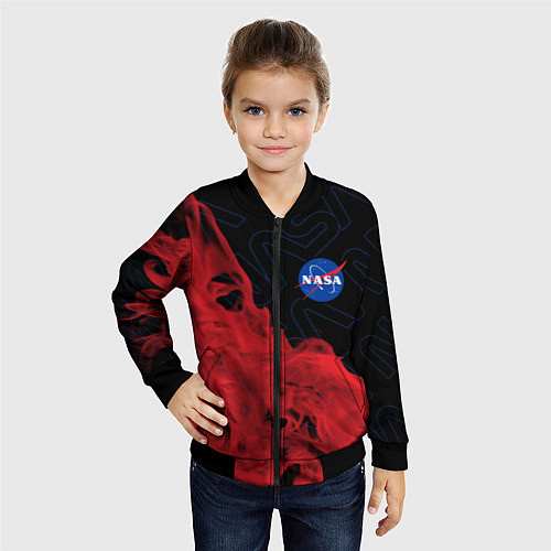 Детский бомбер NASA НАСА / 3D-Черный – фото 4