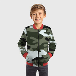Бомбер детский Camouflage 2, цвет: 3D-красный — фото 2