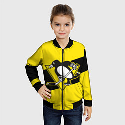Бомбер детский Питтсбург Пингвинз, цвет: 3D-черный — фото 2