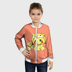 Бомбер детский Pikachu Pika Pika, цвет: 3D-белый — фото 2