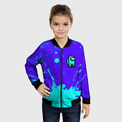 Бомбер детский AMONG US АМОНГ АС, цвет: 3D-черный — фото 2