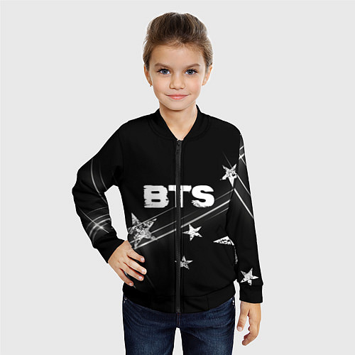 Детский бомбер BTS бойбенд Stars / 3D-Черный – фото 4