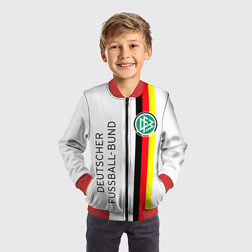 Детский бомбер СБОРНАЯ ГЕРМАНИЯ / 3D-Красный – фото 3