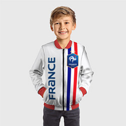 Бомбер детский СБОРНАЯ ФРАНЦИЯ, цвет: 3D-красный — фото 2