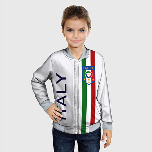 Детский бомбер СБОРНАЯ ИТАЛИИ / 3D-Серый – фото 4