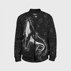 Бомбер детский Космический Кит, цвет: 3D-черный