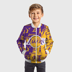 Бомбер детский КОБИ БРАЙАНТ, цвет: 3D-белый — фото 2