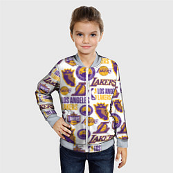 Бомбер детский LAKERS LOGO, цвет: 3D-серый — фото 2
