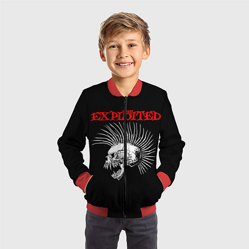 Детский бомбер The Exploited / 3D-Красный – фото 3