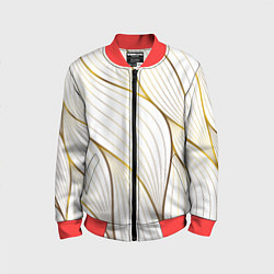 Детский бомбер Белые лепестки