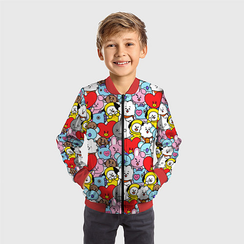 Детский бомбер BT21 BTS / 3D-Красный – фото 3