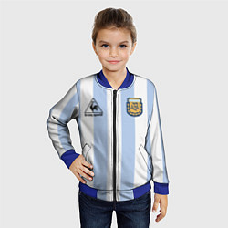 Бомбер детский Diego Maradona 10 Автограф, цвет: 3D-синий — фото 2