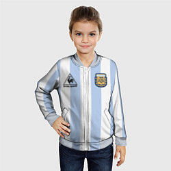 Бомбер детский Diego Maradona 10 Автограф, цвет: 3D-серый — фото 2