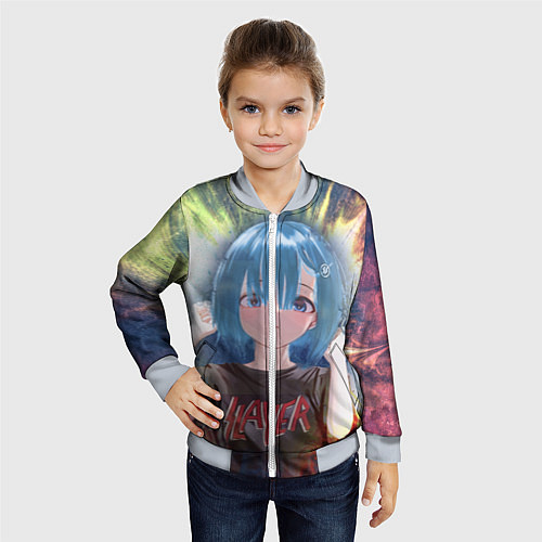 Детский бомбер Rem Slayer / 3D-Серый – фото 4