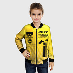 Бомбер детский Киберпанк униформа, цвет: 3D-черный — фото 2