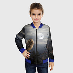 Бомбер детский Сова, цвет: 3D-синий — фото 2