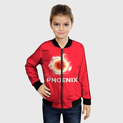 Бомбер детский Phoenix, цвет: 3D-черный — фото 2