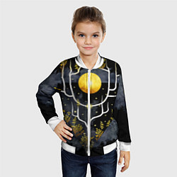 Бомбер детский Графит и золото: дерево жизни, цвет: 3D-белый — фото 2