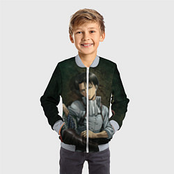 Бомбер детский Леви Аккерман, цвет: 3D-серый — фото 2