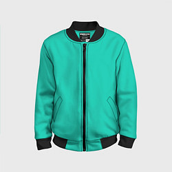 Детский бомбер Бискайский зеленый без рисунка