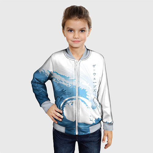 Детский бомбер WAVE ВОЛНЫ / 3D-Серый – фото 4