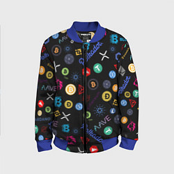 Детский бомбер ЛОГОТИПЫ КРИПТОВАЛЮТ Z