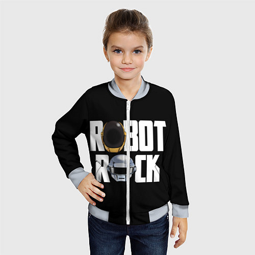 Детский бомбер Robot Rock / 3D-Серый – фото 4