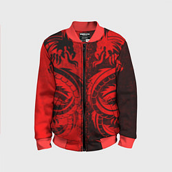 Детский бомбер BLACK RED DRAGONS TATOO
